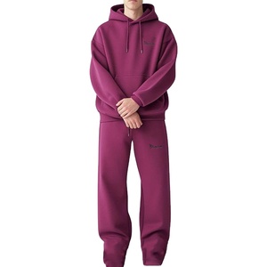 Conjunto de Sudadera con Capucha y Pantalones Deportivos Personalizados OEM, Fabricante de Conjuntos Deportivos de Felpa Lisa de Algodón, Conjunto Deportivo Extra Grande para Hombre - Product Image 1