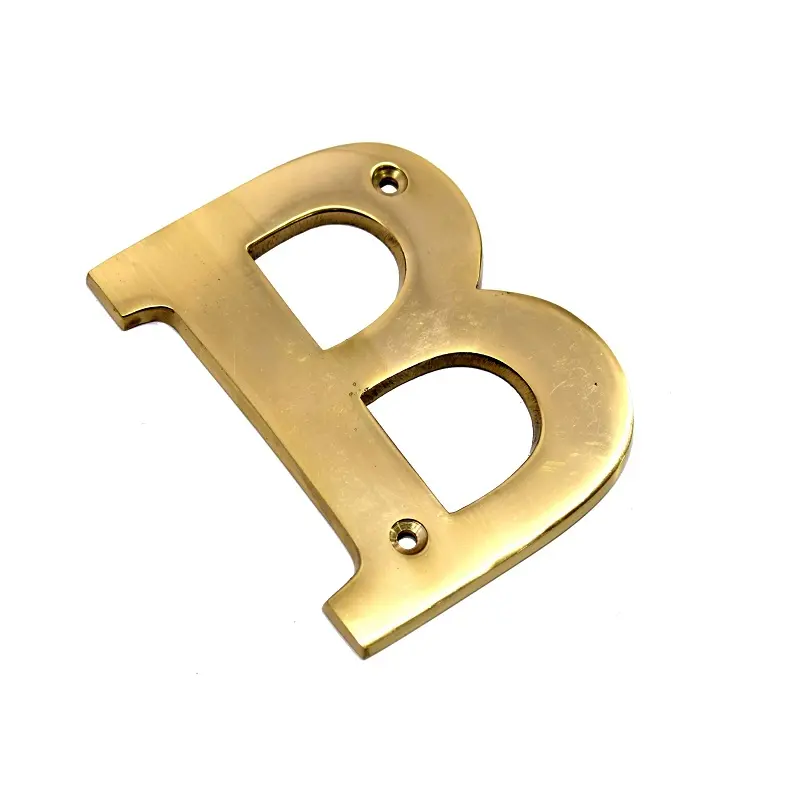 Household Numerals House Alphabet Door Plate For Apartment Office Room Letter Sign Metal Brass Numeral