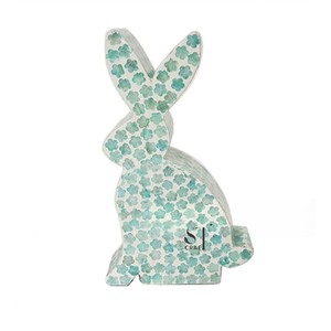 Articles chauds fabriqués à la main mère perle lapin lapin de pâques décoration de vacances de table pour noël Halloween Thanksgiving Vietnam - Product Image 2