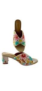 Premium Quality Luxury Women's Pointed <b>Toe</b> <b>Heeled</b> Sandals Hand Embroidery Work Autumn Sexy Best Price for Home Office Wear India - Product Image 2