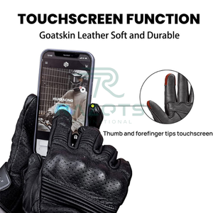 Gants de moto en cuir unisexes imperméables à doigts entiers, légers, pour l'hiver, best-sellers, dernier design - Product Image 5