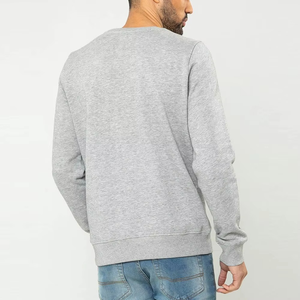 Vente en gros Col ras du cou uni Logo personnalisé Hommes Hoodies Collection Hiver Basics Coton mélangé Confortable et respirant - Product Image 2