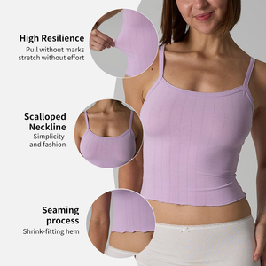 Top de yoga para mujer sin mangas Slim Fit transpirable Sexy peso ligero cuello cuadrado Yoga entrenamiento chaleco Crop Top - Product Image 2