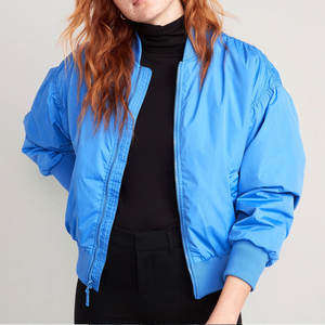 Blouson bomber tendance pour femme, broderie de logo personnalisée, nylon respirant, léger, vêtement d'extérieur de style urbain - Product Image 2