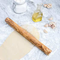 Rouleau à pâtisserie en bois d'olivier |   Outil de cuisine tunisien fait main |   OEM / Vente en gros