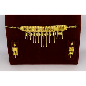 Martasha Designer Islamique Ramadan Spécial Plaqué Or EAU Bijoux Spécial Dubaï Bijoux Collier Boucle d'oreille Ensemble Bijoux Arabes - Product Image 1
