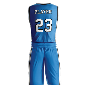 Ensemble de shorts de maillot de basket-ball unisexe imprimé personnalisé de la plus haute qualité uniformes de basket-ball réversibles | Respirant 100% Polyester - Product Image 6