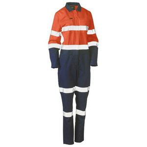 Combinaison de forage en coton haute visibilité pour femmes Combinaison de travail haute visibilité deux tonnes pour femmes - Product Image 3