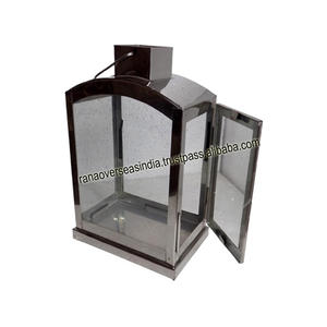 Best Seller Stainless Steel <b>Candle</b> <b>Lanterns</b> With Clear <b>Glass</b> for Restaurant Table Centerpieces at Affordable Price - Product Image 1