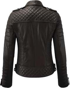 Chaqueta de estilo de moda para mujer, chaqueta de estilo personalizado teñida lisa de cuerpo de cuero genuino, venta al por mayor, temporada de otoño corta - Product Image 4