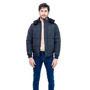 Chaqueta acolchada personalizada para hombre, chaqueta con capucha de invierno más buscada con capucha de piel desmontable y cuello alto - Product Image 2