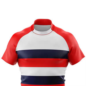 เสื้อเจอร์ซีย์สำหรับผู้ชายแบบเย็บปักลายโลโก้ชุดรักบี้พิมพ์ลายเย็บแบบใหม่ - Product Image 5