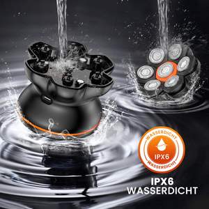 Rasoir électrique rechargeable USB pour hommes, rasoir rotatif étanche pour crâne chauve avec tête flottante et écran LED, lavable IPX7 - Product Image 6