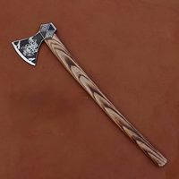 Kepala Kapak Baja Karbon Kelas Industri Berkualitas Tinggi Kemasan Kayu Produsen Sarung Kulit Sampel Gratis Ditawarkan Tomahawk