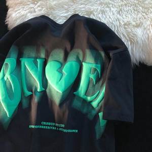 Camiseta de gran tamaño con estampado de hojaldre para hombre, ropa de calle de algodón personalizada OEM, camiseta con diseño 3D, proveedor de fábrica - Product Image 5