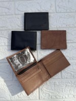 Dompet Kartu Kulit Asli Premium Anti-RFID Kapasitas Besar Tipis untuk Pria, Tempat Menyimpan Uang Tunai dan Kartu Identitas
