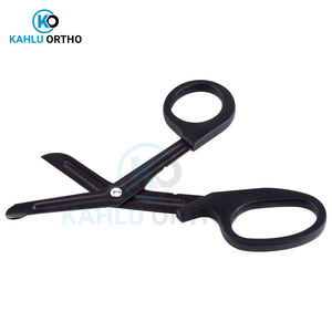 Tijeras EMT dobladas de 7 pulgadas de color negro con sierra, tijeras médicas para traumatismos paramédicos, tijeras de emergencia de primeros auxilios de KAHLU ORTHOPEDIC - Product Image 2