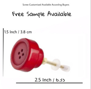 Tiradores de armario con botones de latón de resina roja cereza de estilo antiguo, tirador moderno para armario de cocina, dormitorio, cajones de baño - Product Image 3