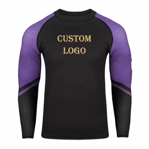Logo personnalisé de haute qualité Rashguard respirant Jujitsu vêtements d'entraînement chemise compressée avec manches complètes quantité minimale de commande bas utilisation courte MMA - Product Image 1