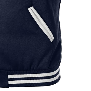 Otoño Invierno nuevo estilo de calle Alta Calidad Letterman Varsity chaquetas cuero genuino satén lona con capucha XS tamaño soporte - Product Image 5