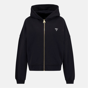 Sudadera con capucha ligera para mujer, sudadera informal de uso diario con cremallera completa, sudadera informal de estilo holgado para mujer sin bolsillo de canguro - Product Image 1