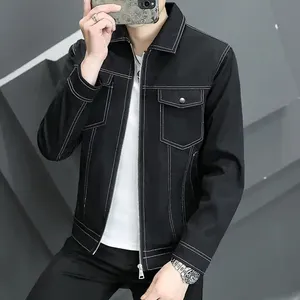 Premium Raw Indigo Denim <b>Jacket</b> For <b>Man</b> Crafted For Sleek Modern Fashion Perfect For Casual Streetwear And Comfortable - Product Image 4