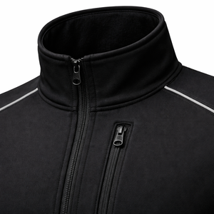 Veste softshell coupe-vent et résistante à l'eau pour le travail en extérieur avec fermeture éclair intégrale, bandes réfléchissantes et poche poitrine zippée - Product Image 5