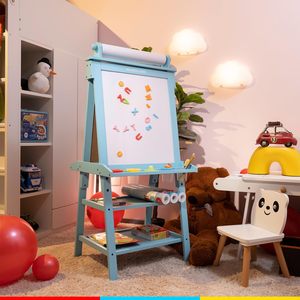 Tablero <span class=keywords><strong>de</strong></span> dibujo <span class=keywords><strong>de</strong></span> madera para niños, pizarra para el hogar, caballete <span class=keywords><strong>de</strong></span> Pie ajustable, tablero <span class=keywords><strong>de</strong></span> dibujo <span class=keywords><strong>de</strong></span> pintura con papel - Product Image 2
