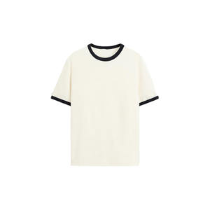 Camisetas lisas de cuello redondo de alta calidad para hombre, a la moda de algodón 100% colección de verano, estilos informales y formales personalizables - Product Image 1