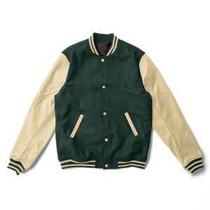 Nouvelles vestes de baseball varsity en laine d'hiver pour hommes avec broderie personnalisée en gros, patch brodé, manches en laine, FTI-VJ-017 - Product Image 5