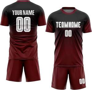 Uniformes d'équipe de football professionnel Maillot de football à manches courtes avec impression du logo du club - Product Image 1