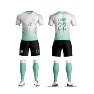 Sublimación Ropa de fútbol Camiseta de fútbol de calidad tailandesa personalizada Conjunto de fútbol transpirable Uniformes de fútbol de manga corta - Product Image 2