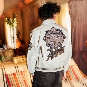 Chaqueta Bomber de Cuero Genuino para Hombre Avirex Premium, Chaqueta Varsity de Invierno de Alta Calidad, Chaqueta de Cuero Personalizada de Lujo para Streetwear - Product Image 6