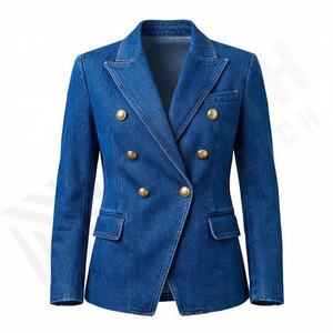Chaqueta Vaquera de Invierno para Mujer, Manga Corta, Transpirable, Algodón de Primera Calidad, Estilo Casual, Moda, Prenda Exterior de Tendencia, Color Personalizado - Product Image 1