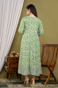 Robe longue de qualité supérieure séquence broderie travail côté Dori Handloom fabricant indien - Product Image 2