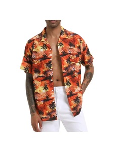 Vente en gros Offre Spéciale été imprimé partout nouveau vêtements de plage hawaïens chemises pour hommes à imprimé floral chemises pour hommes à manches courtes - Product Image 3