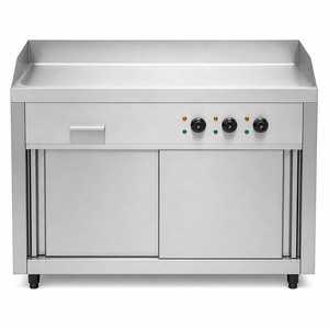 Commercial Floor Standing Electric <b>Flat</b> <b>Top</b> <b>Griddle</b> 380V 12kW 16kW for Burger Fast Food Kitchen - Product Image 1