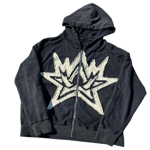 Vêtement coupé et cousu personnalisé sweat à capuche brodé en coton éponge français lavé à la pierre patch logo sweats à capuche pour hommes - Product Image 1