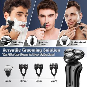 Rasoir Électrique Rotatif Portable pour Hommes IPX7 Rechargeable Sans Fil Tête Flottante Lames Remplaçables pour le Visage et les Voyages - Product Image 1