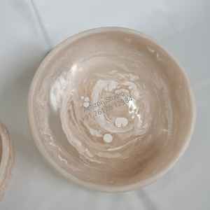 Cuenco duradero de resina de vainilla y menta, cuenco de vajilla hecho a mano para fiestas en el hogar, hoteles y jardines - Product Image 4