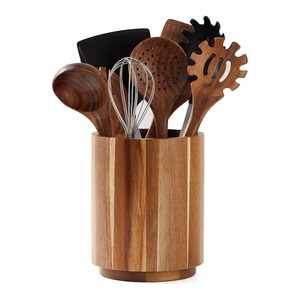 Porte-couverts artisanaux en bois de manguier élégants et classiques conçus à la main Organisateurs de rangement de cuisine en bois faits à la main - Product Image 1