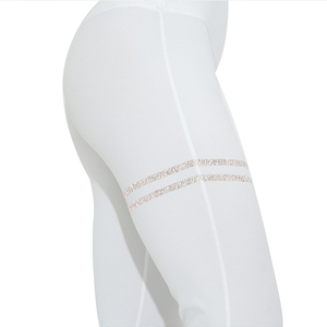 Leggings de yoga avec logo personnalisé moins cher vêtements de sport à rayures taille haute pantalons de yoga d'entraînement collants Leggings de fitness pour femmes - Product Image 6