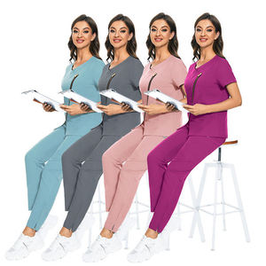 2025 Service OEM Nouvel ensemble de gommage athlétique moderne pour femmes-Pantalon de gommage moderne à col en V Yoga - Product Image 5