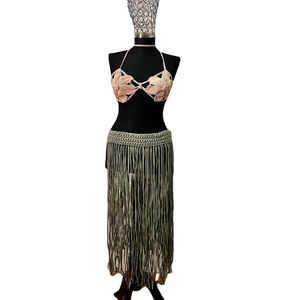 ชุดแต่งงานสำหรับเจ้าสาวของคุณเป็นผ้าฝ้ายทอมือทอเสื้อผ้าเทศกาลเสื้อเอวลอยสำหรับผู้หญิงเดรสชายหาด macrame - Product Image 1