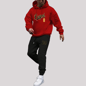 Chándal de hombre personalizado de alta calidad, estilo urbano, de alto gramaje, estampado, con lavado vintage y efecto desgastado - Product Image 1