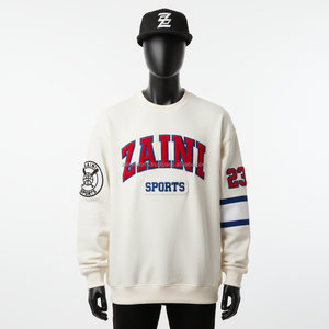 Premium 330 GSM Sudadera de lana Mezcla de algodón pesado Cuello redondo cálido con logotipo personalizado bordado Sudaderas básicas - Product Image 1