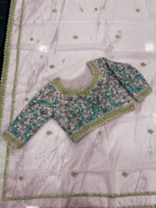 Estilo tradicional bordado a mano Chanderi Silk Saree Party Wear con Chikankari & Zari Work nuevo diseñador Sari - Product Image 5