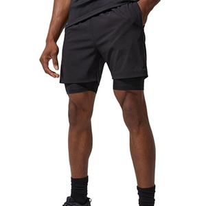 Hot Selling Sporty Solid Men's Lightweight Breathable Quick Dry Waterproof Eco-Friendly Drawstring Closure Gym Shorts - Product Image 1