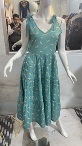 Verano Sexy cuello Halter volantes Floral impreso vestido largo mujeres sin mangas espalda descubierta lado Split vestidos delgados noche playa fiesta - Product Image 4