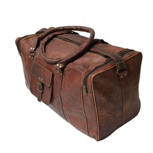 Bolsos de Viaje de Cuero Personalizados Hechos a Mano para Hombre y Mujer, Bolsos de Viaje Unisex de Cuero PU Impermeables de Diseño de Moda - Product Image 2